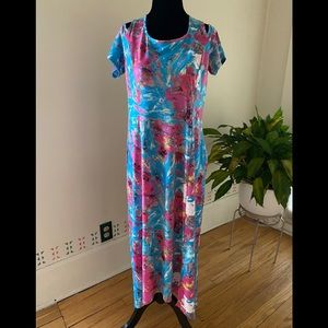 Kate & Mallory Multi Color Abstract Print Dress